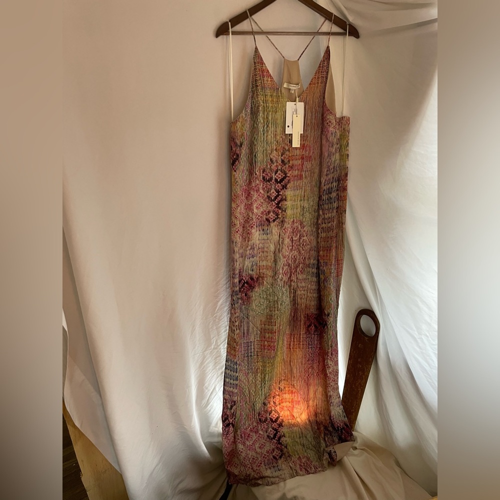 Lavender Brow Large Floor length dress with knee high slit